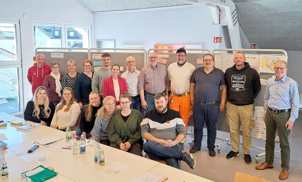 Mitarbeiter der Gemeinde beim Notfallmanagement